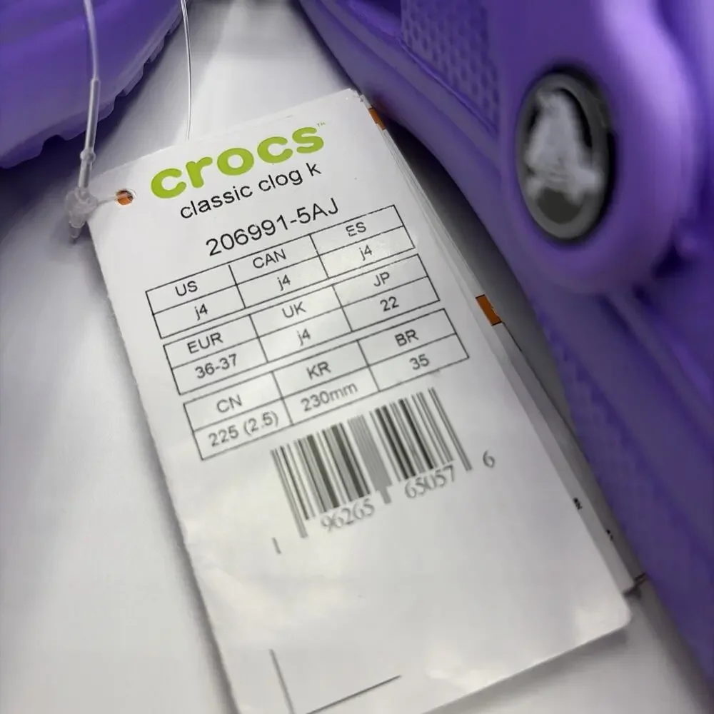 Crocs Purple Kids Classic Clog Galaxy 206991 Size J4 Youth 4 Slip On 206991 NWT